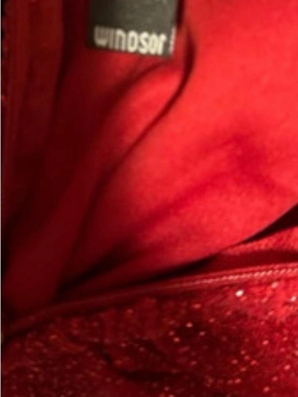 Windsor Sparkling Red Ruched Prom Gown - Picture 2 of 4